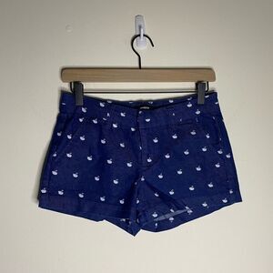 Harper Swan Print Navy Blue Shorts Size XS